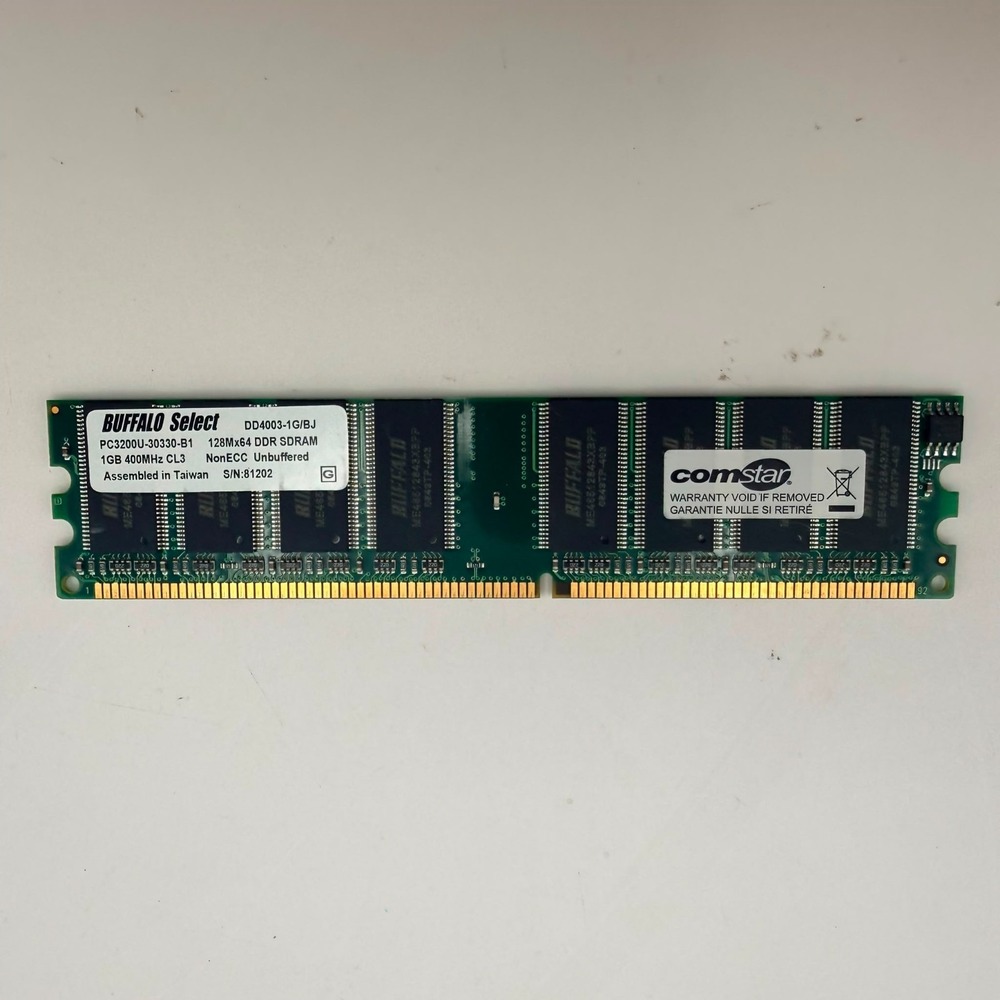 Buffalo Select 1GB DDR-400 PC3200U Desktop RAM Memory DIMM DD4003-1G/BJ